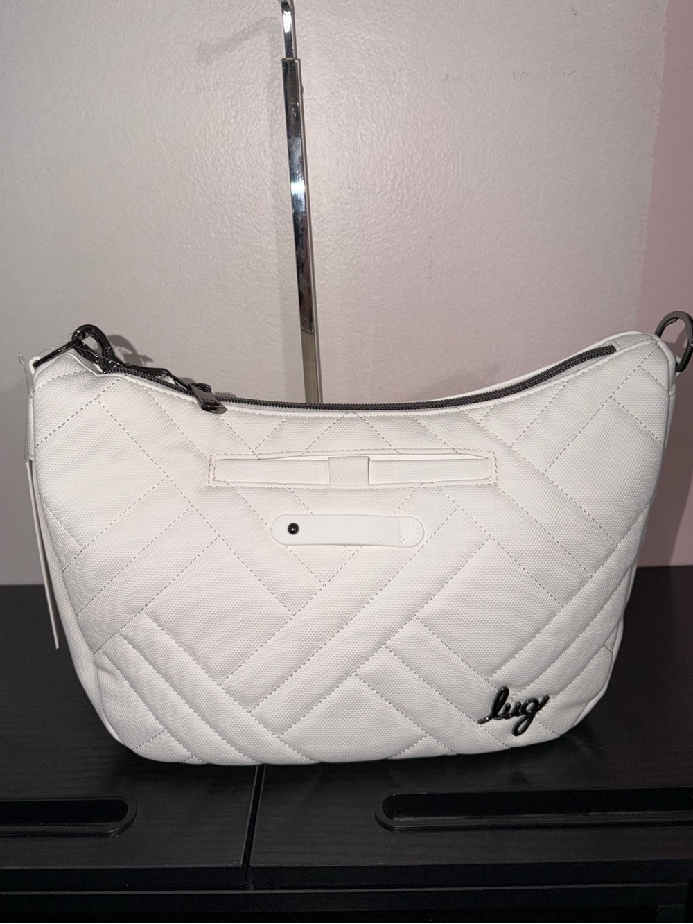 Lug Harmony Matte Luxe VL Crossbody Bag NWT Pearl White